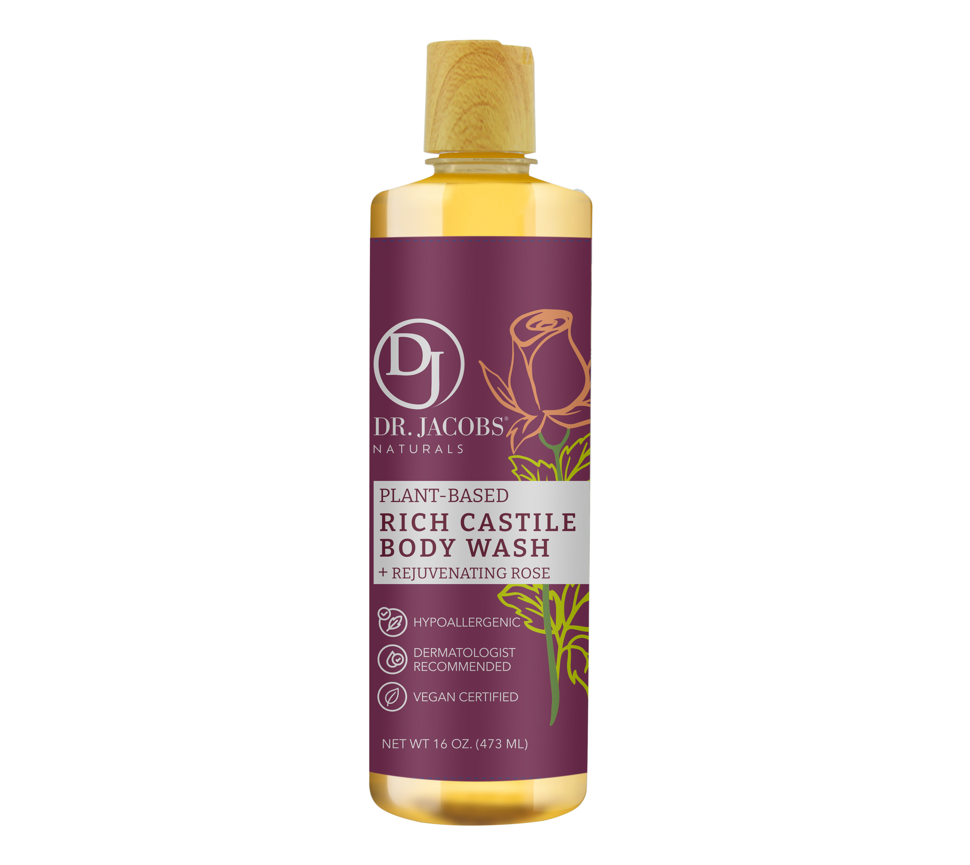 Rose Castile Body Wash by Dr. Jacobs Naturals