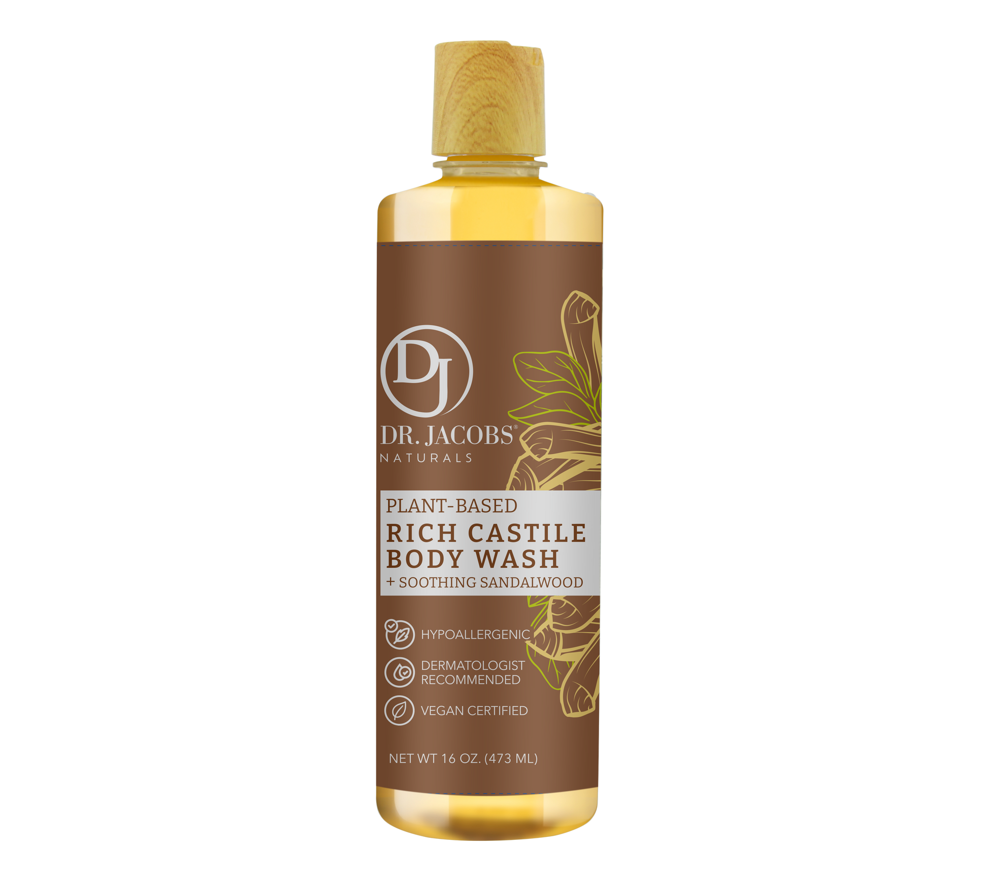 Sandalwood Castile Body Wash by Dr. Jacobs Naturals