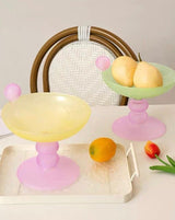 Jelly Bean Footed Tray Fruit Bowl - Whimsical Dopamine Table Setting Centerpiece