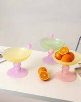 Jelly Bean Footed Tray Fruit Bowl - Whimsical Dopamine Table Setting Centerpiece