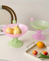Jelly Bean Footed Tray Fruit Bowl - Whimsical Dopamine Table Setting Centerpiece