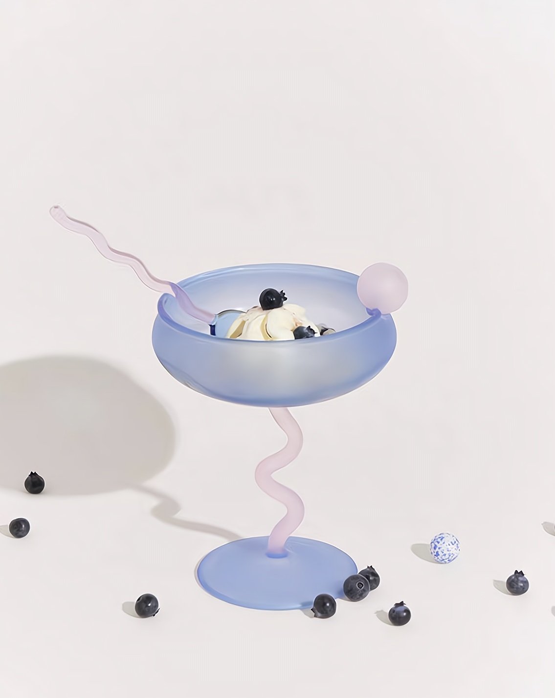 Jelly Bean Wine Glass Set - Whimsical Eclectic Dopamine Cocktail Coupe