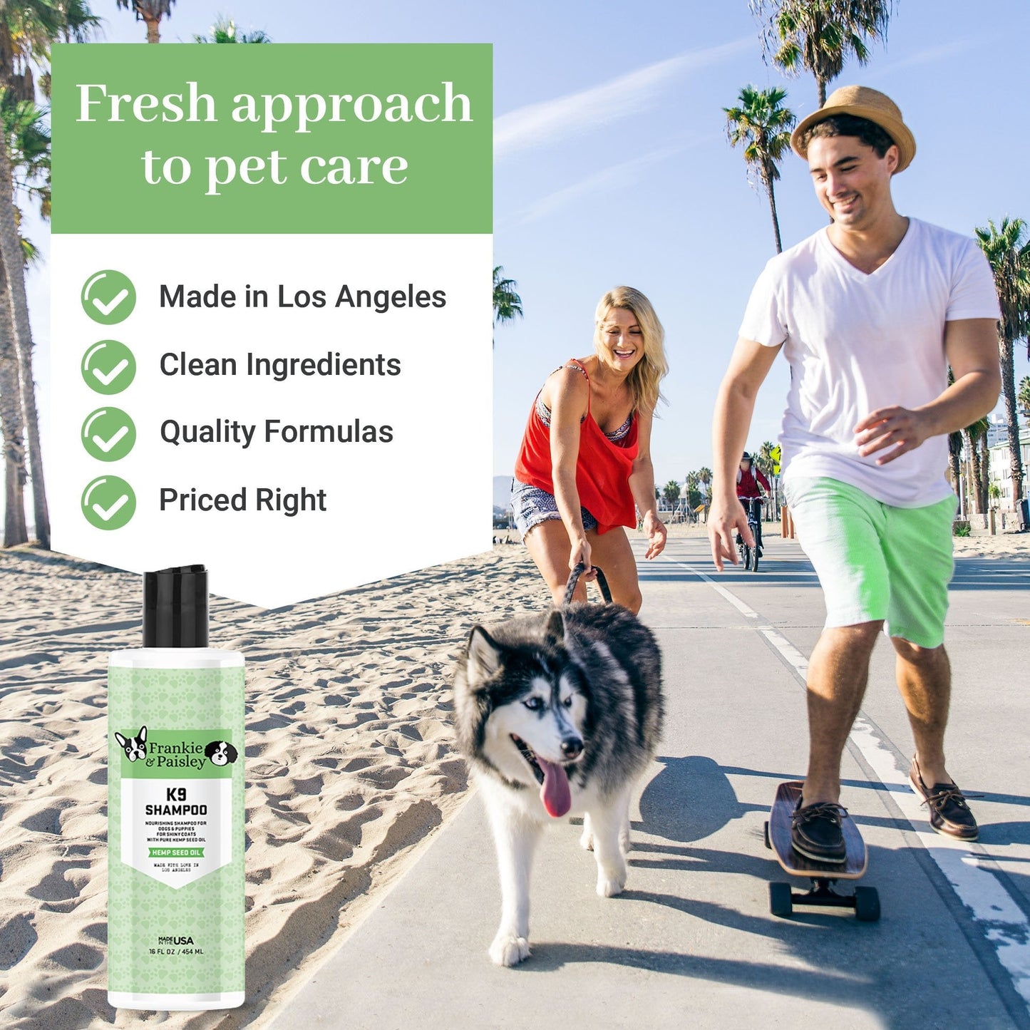 K9 Shampoo with Hemp Seed Oil - Shampoo for Dogs - 16oz by  Los Angeles Brands