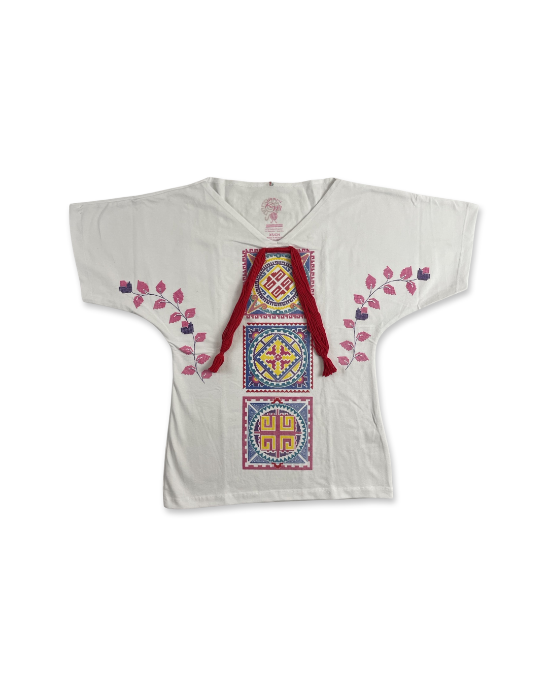 Mandala Women's Short Sleeve Shirt, White