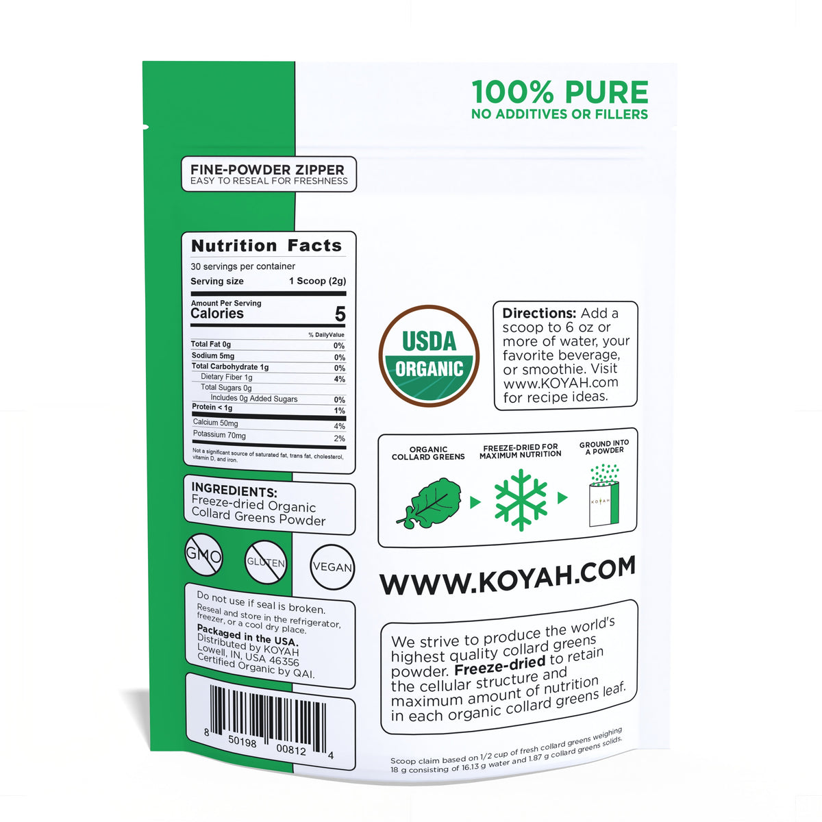 Organic Collard Greens Powder