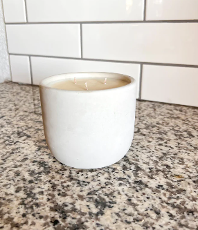 Signature Concrete Candle - Tulip (large) Handpainted Concrete Candle