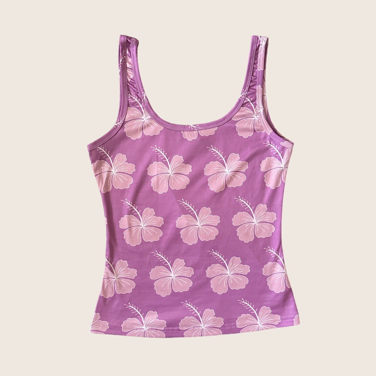 Lavender Hibiscus Womens Tank