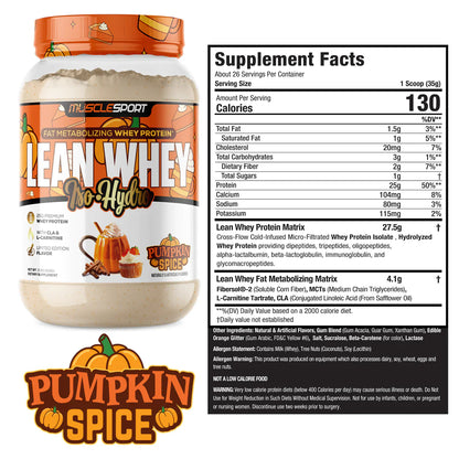 Musclesport Lean Whey ISO Hydro Gourmet Protein