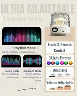 Light Theatre: Ambient Light With Stereo Speaker, Ripple Sunset Aurora Projector All-in-1