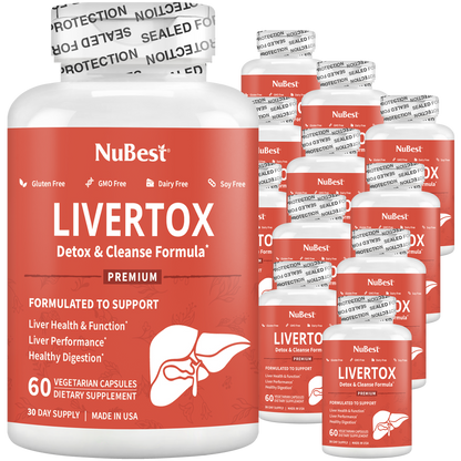 LiverTox, Advanced Formula for Liver Detox, Cleanse & Digestion, 60 Vegan Capsules by NuBest Nutrition®