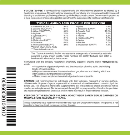 Low FODMAP Elemental Whey WPI Protein Powder + Digestive Enzymes| NO Gluten Lactose Soy Sugar or Grain, Low Carb Keto Paleo| All Natural Vanilla