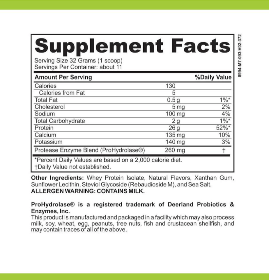 GLP-1 Companion Whey Protein (Vanilla) Low FODMAP, Gut-Gentle Nutrition Support