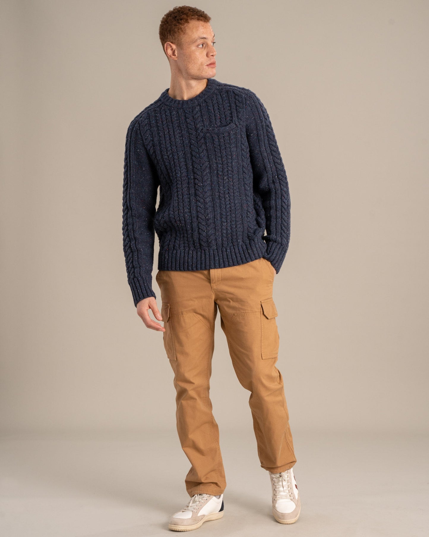 Recycled Wool Cable Knit Sweater by United By Blue