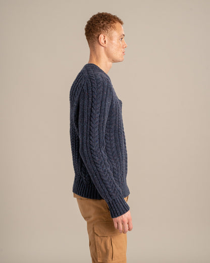 Recycled Wool Cable Knit Sweater by United By Blue