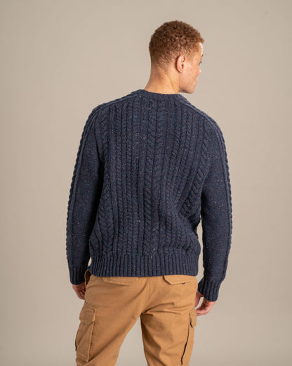 Recycled Wool Cable Knit Sweater by United By Blue