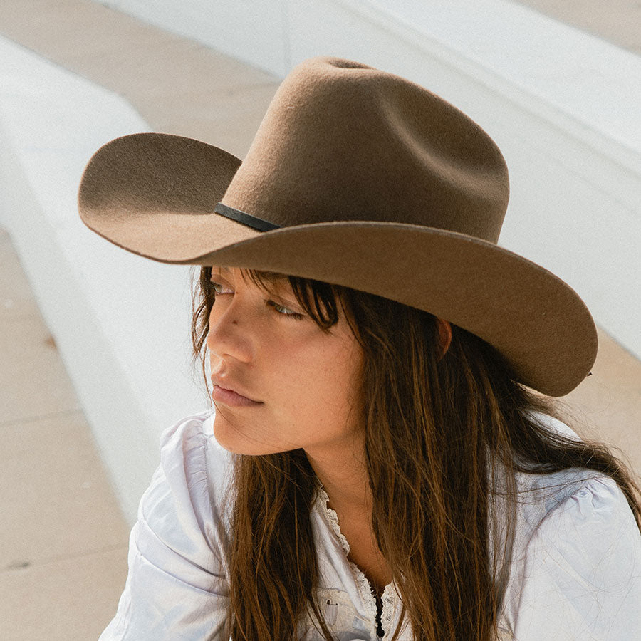 Karina Wool Cowboy Hat - Oak by Made by Minga