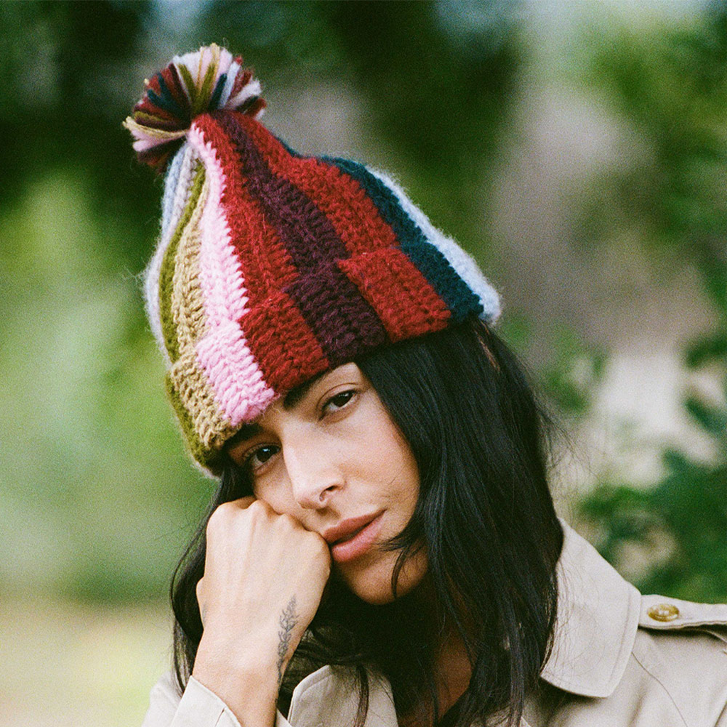 Alpaca Beanie - Mom's Rainbow by Made by Minga