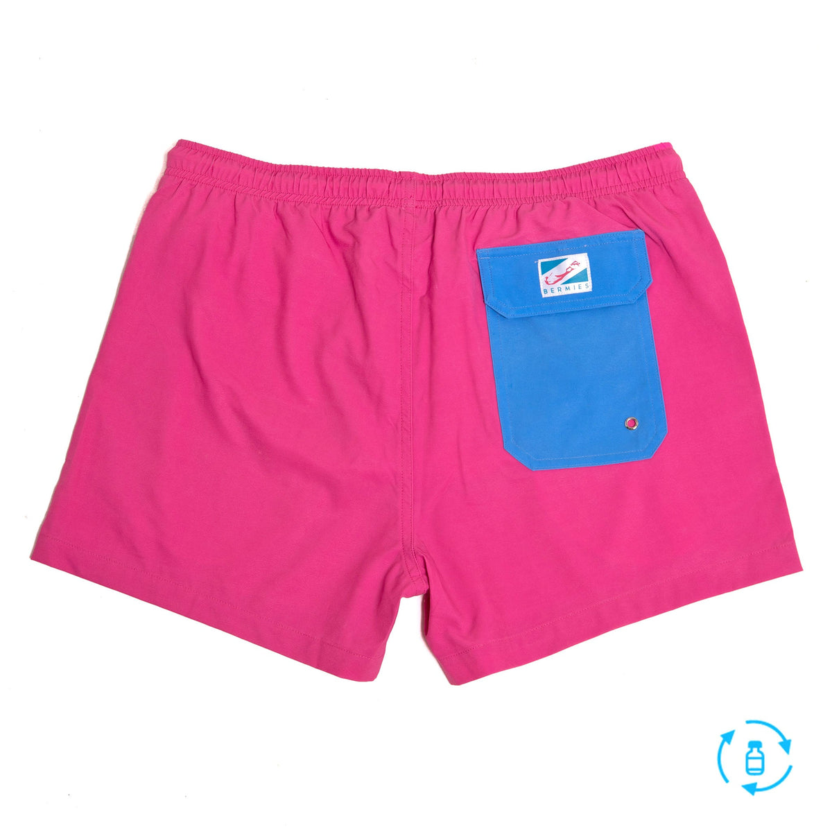 Magenta Blue Pocket - 3.5" Swim Trunks by Bermies