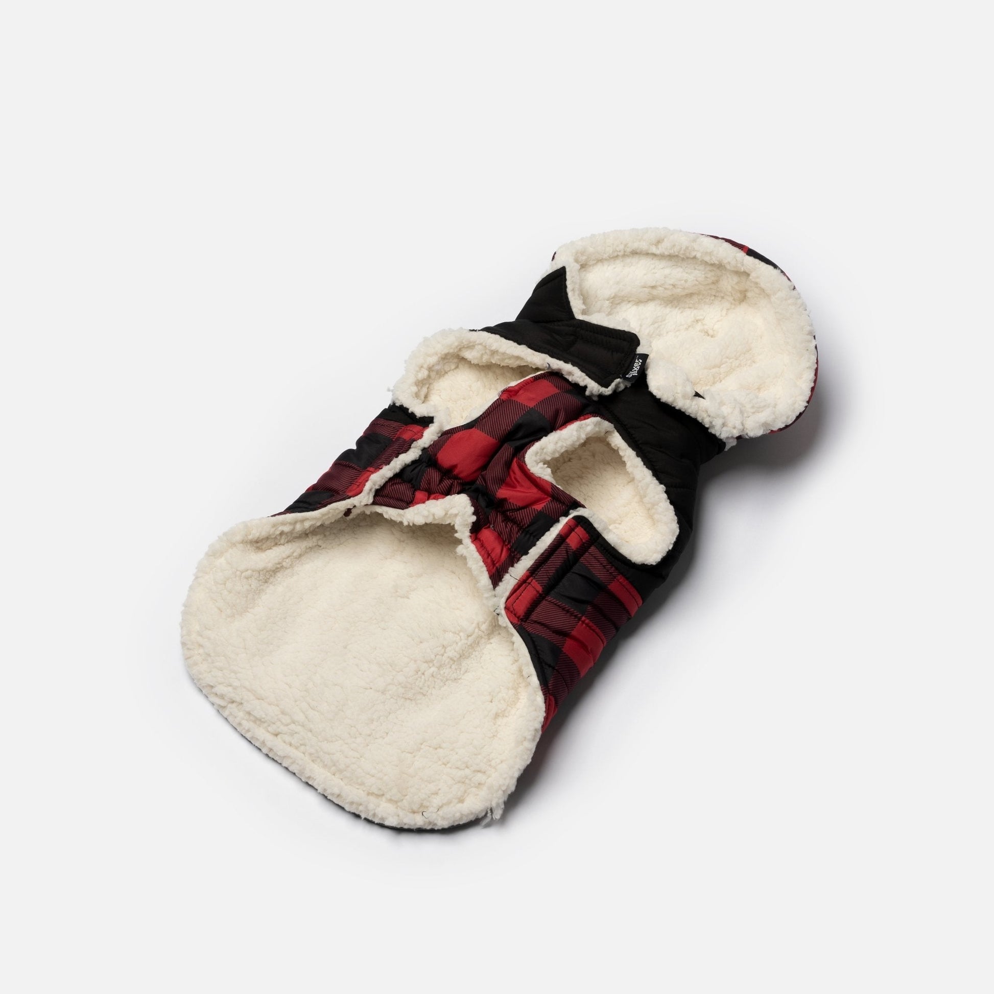 Marley Dog Jacket  Red | Cozy Winter Coat with Removable Hood & Sherpa Lining