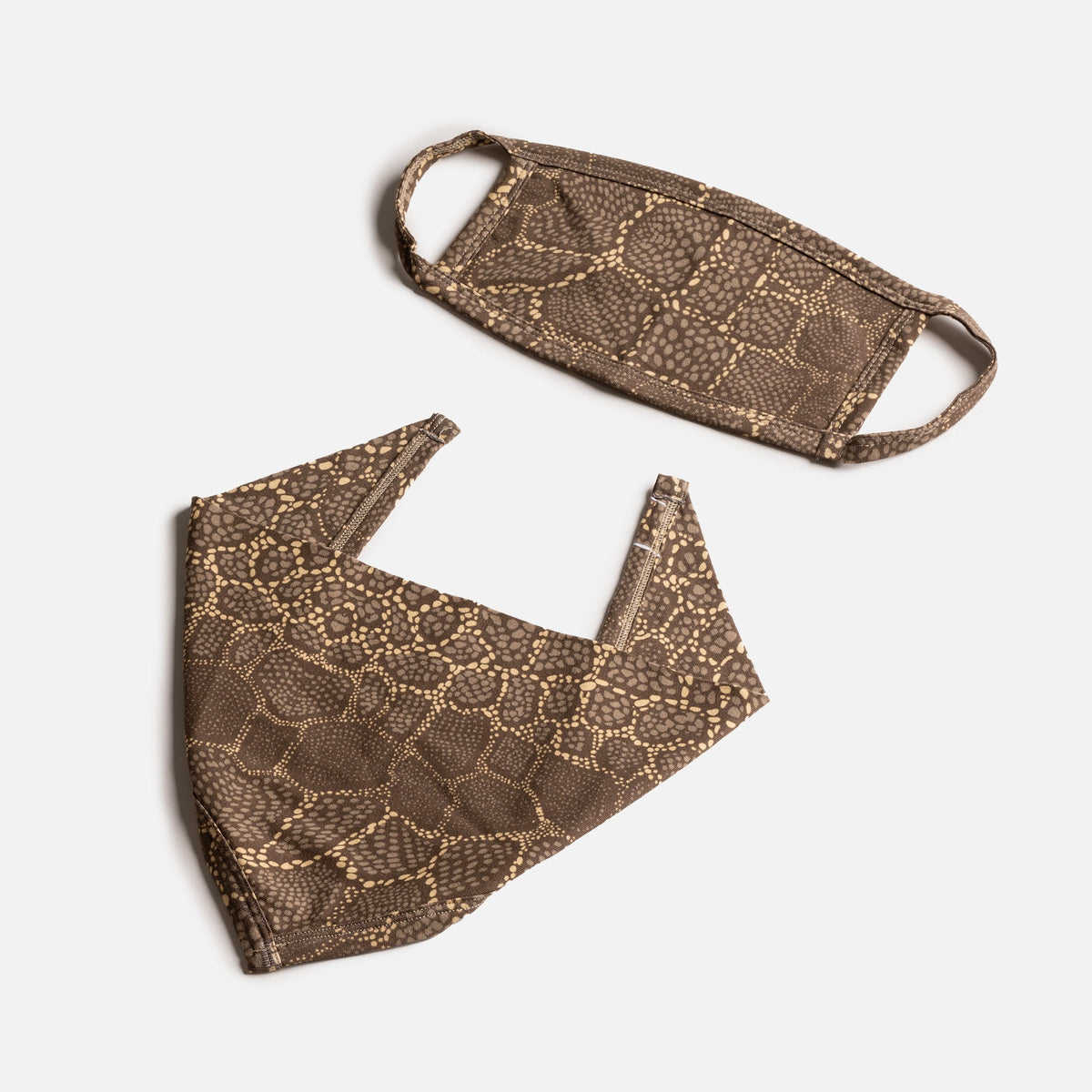 Matching Human & Dog Bandana & Face Mask Bundle - Snakeskin