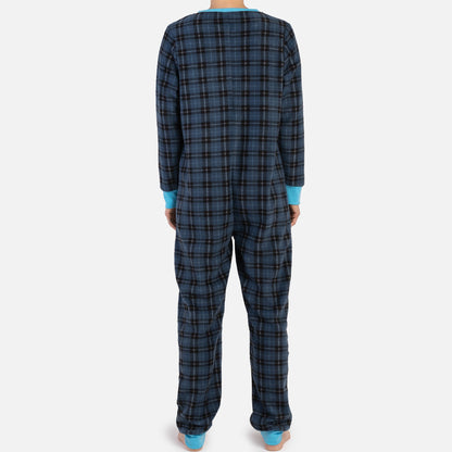 Matching Human Onesie - Plaid Blue