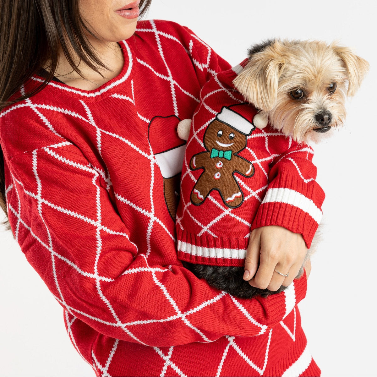 Matching Human Ugly Xmas Sweater - Gingerbread