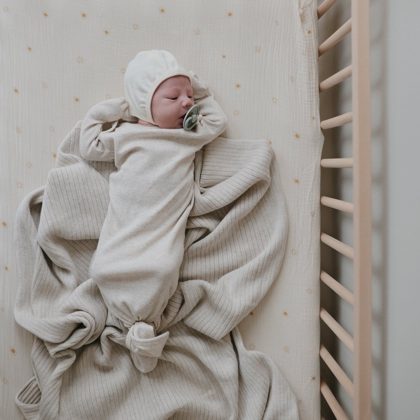 Knitted Ribbed Baby Blanket