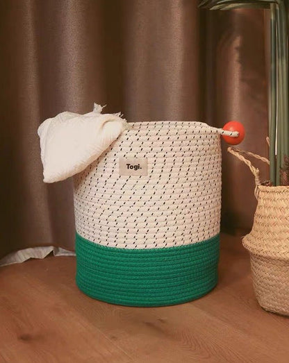 Maximalism Inspired Handmade Woven Laundry Storage Baskets