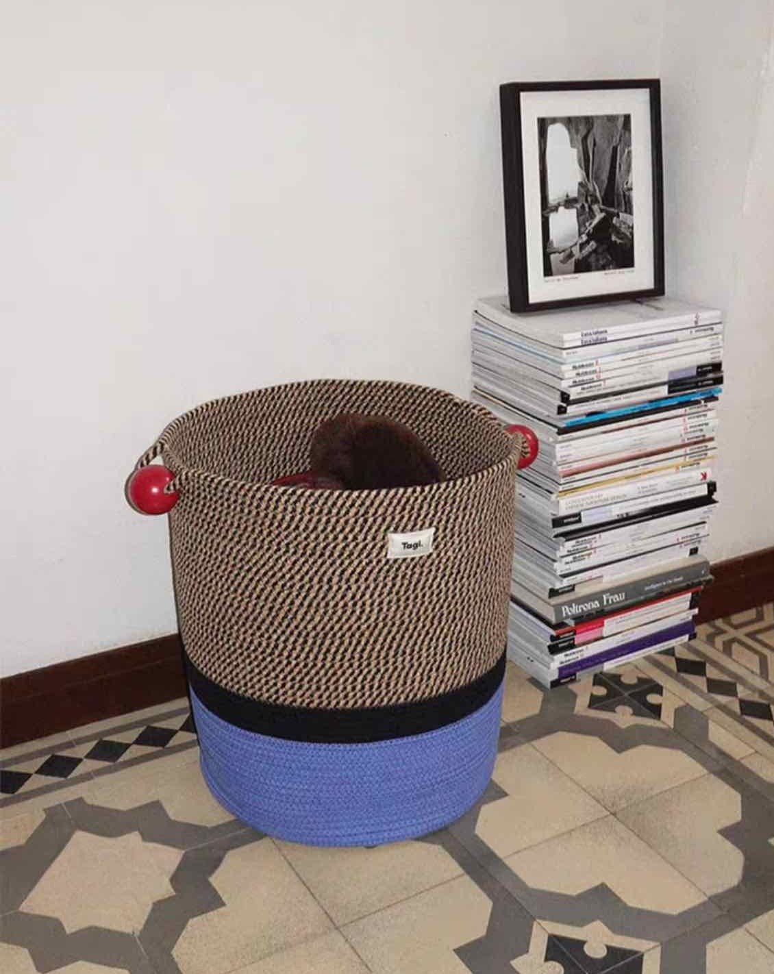 Maximalism Inspired Handmade Woven Laundry Storage Baskets