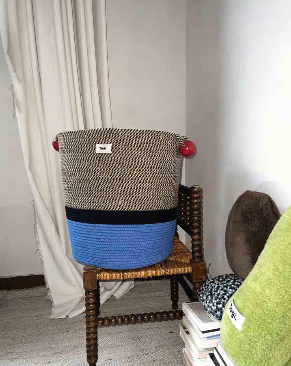 Maximalism Inspired Handmade Woven Laundry Storage Baskets