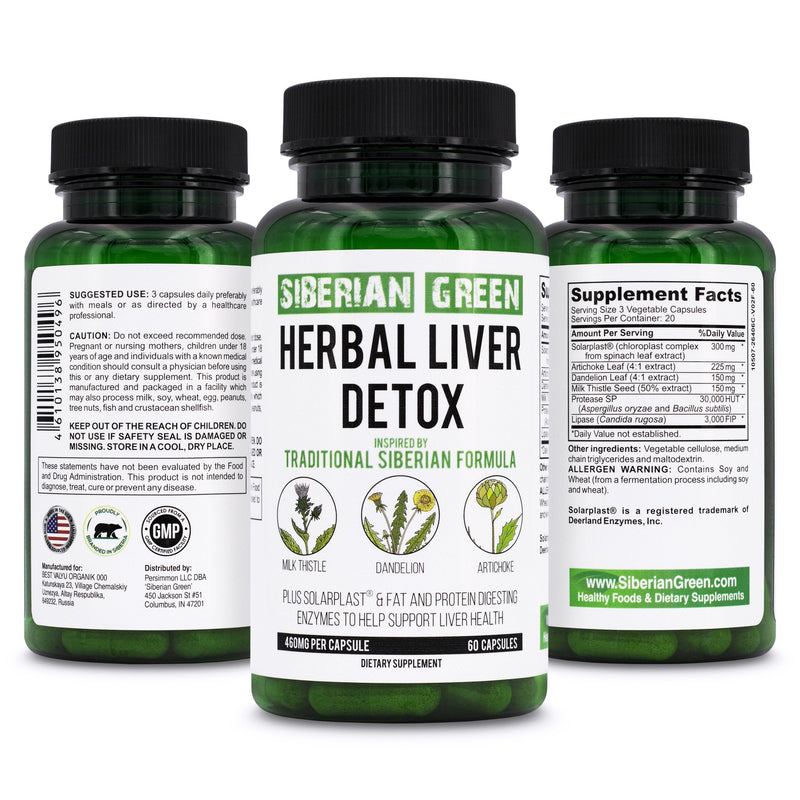 Herbal Liver Detox – Milk Thistle & Artichoke Capsules