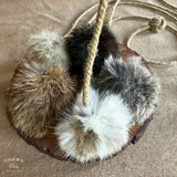 Rabbit Fur Ball with Rope Cat Toy