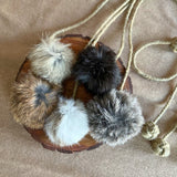 Rabbit Fur Ball with Rope Cat Toy