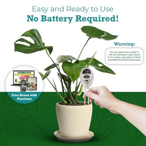 HOUSEPLANT RESOURCE CENTER 3-in-1 Soil Meter Optimize Plant Health with Moisture, Light & pH Testing by Houseplant Resource Center