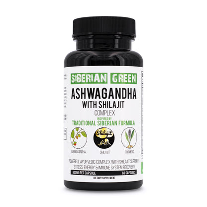 Ashwagandha with Altai Shilajit & Turmeric Ayurvedic Complex 60 Capsules