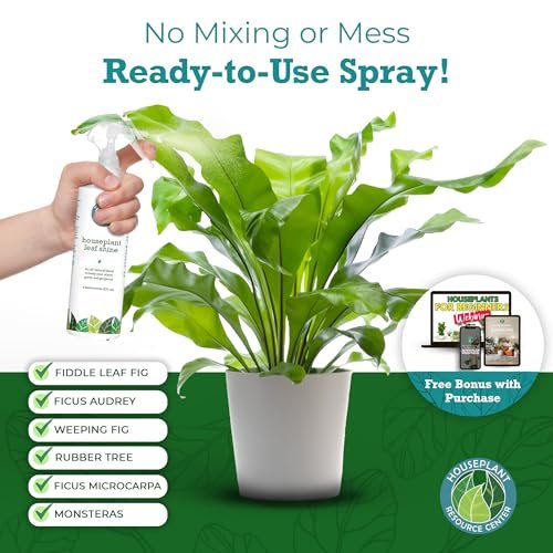 Houseplant Leaf Shine Spray - Leaf Polish, Gloss, and Shine, Perfect for House Plants and Foliage by Houseplant Resource Center