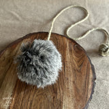 Rabbit Fur Ball with Rope Cat Toy