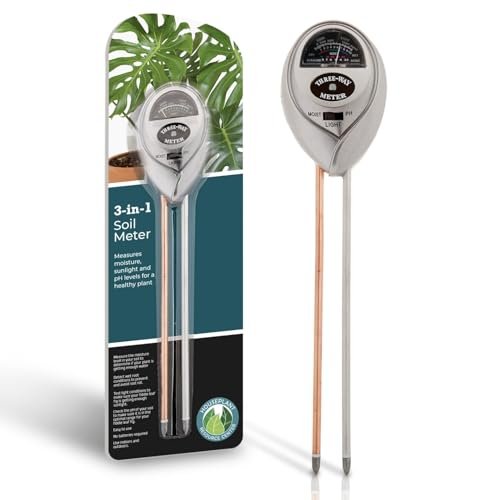 HOUSEPLANT RESOURCE CENTER 3-in-1 Soil Meter Optimize Plant Health with Moisture, Light & pH Testing by Houseplant Resource Center