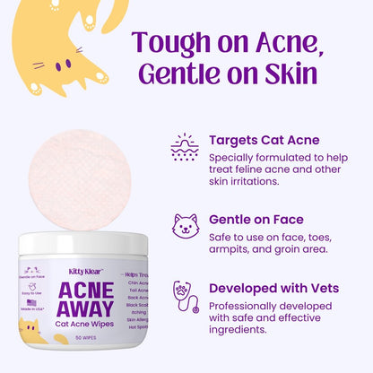 Acne Away Cat Acne Wipes