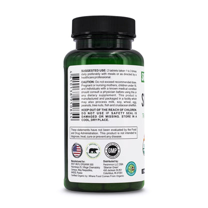 28 Superfoods Siberian Green Formula 60 Tabs - Certified Organic Essential Greens Nutritious Fruits & Veggies