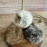 Rabbit Fur Ball with Rope Cat Toy