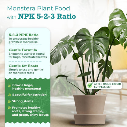 Monstera Plant Food by Houseplant Resource Center | Premium Liquid Fertilizer (5-2-3 NPK) - Ideal for Monstera, Pothos, and Snake Plants (8 Fluid Ounces) by Houseplant Resource Center