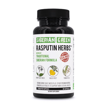 Rasputin Herbs with Horny Goat Weed Maca Root Tongkat Ali Complex 60 Caps