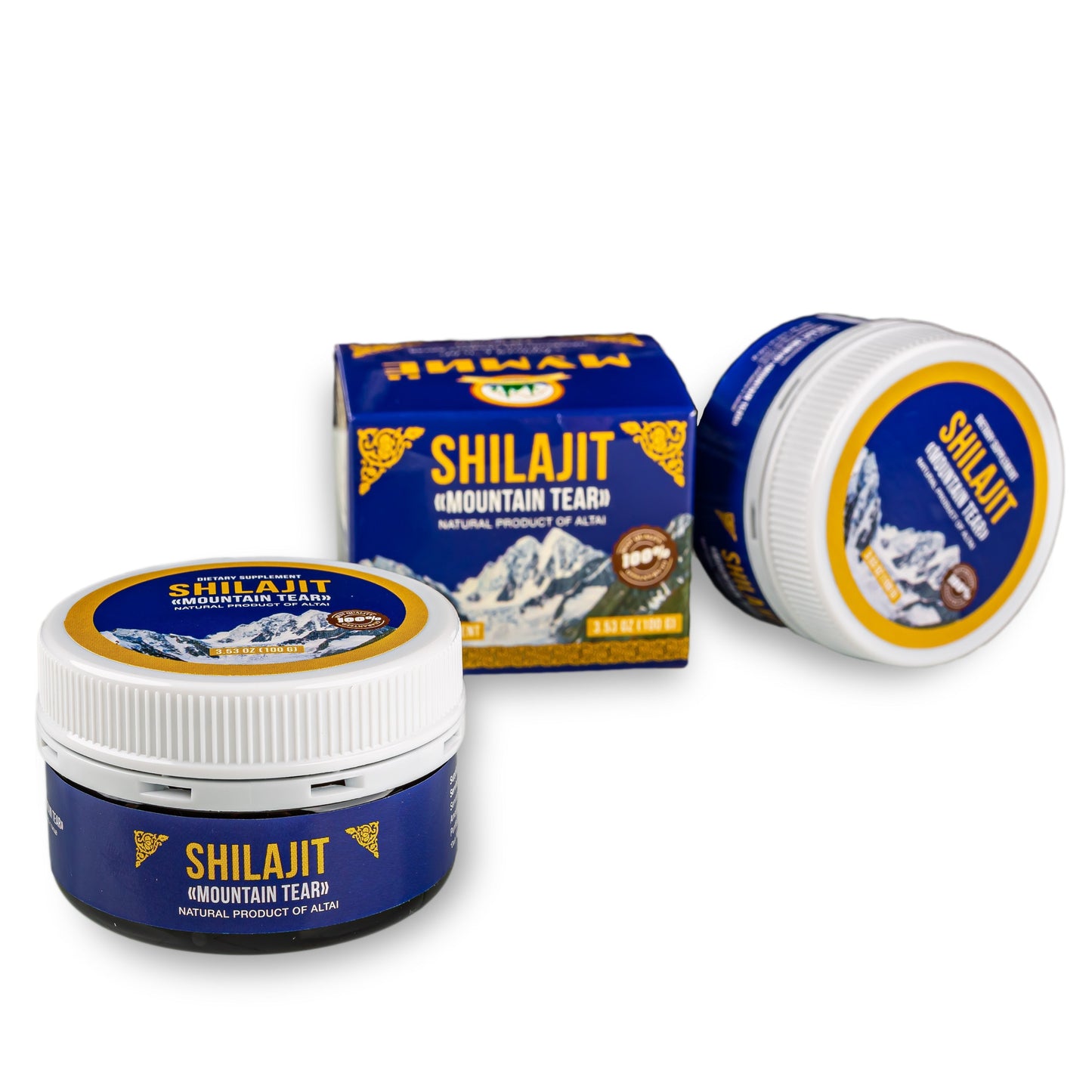 "Mountain Tear" Altai Pure Premium Shilajit Mumijo Resin Siberia 100g (3.4 oz)