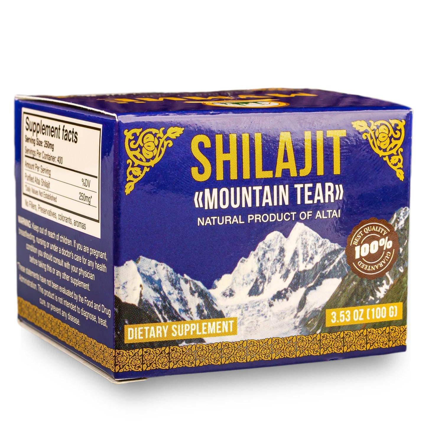 "Mountain Tear" Altai Pure Premium Shilajit Mumijo Resin Siberia 100g (3.4 oz)