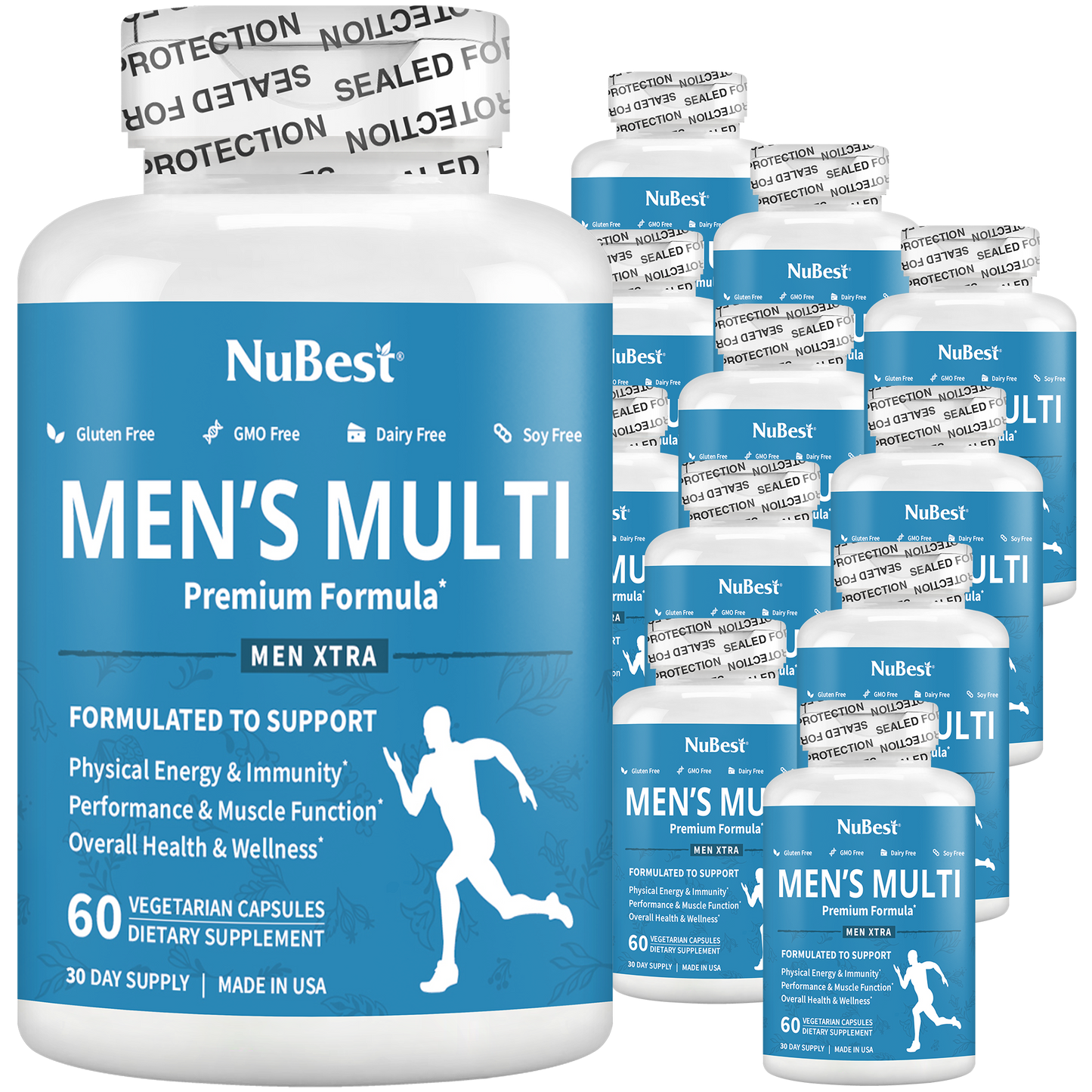 Men's Multi, Men Xtra, Energy, Immunity & Health Boost, 60 Vegan Capsules by NuBest Nutrition®