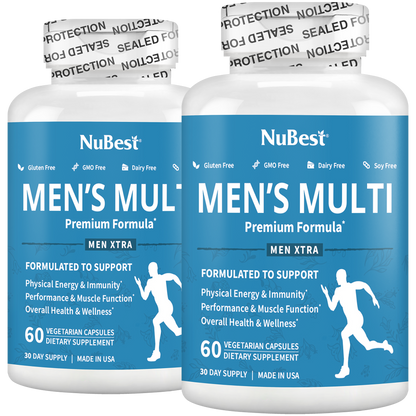 Men's Multi, Men Xtra, Energy, Immunity & Health Boost, 60 Vegan Capsules by NuBest Nutrition®