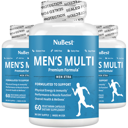 Men's Multi, Men Xtra, Energy, Immunity & Health Boost, 60 Vegan Capsules by NuBest Nutrition®