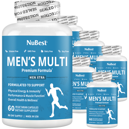 Men's Multi, Men Xtra, Energy, Immunity & Health Boost, 60 Vegan Capsules by NuBest Nutrition®