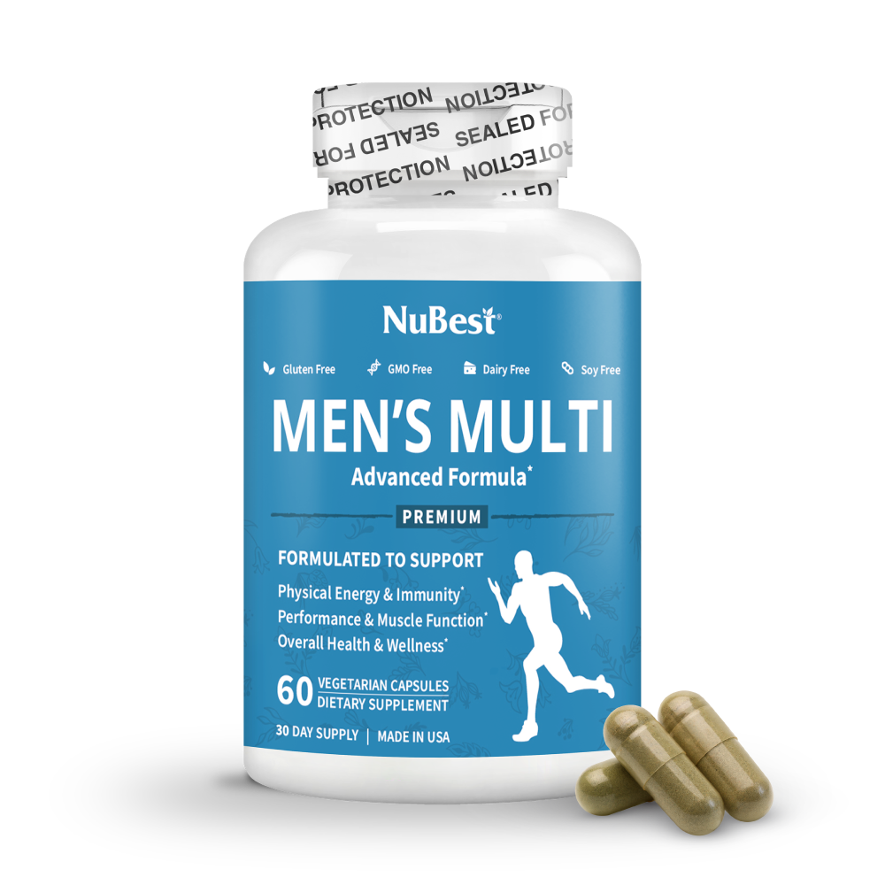 Men's Multi, Men Xtra, Energy, Immunity & Health Boost, 60 Vegan Capsules by NuBest Nutrition®